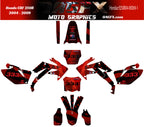 2004-2009 Honda CRF250R Graphics Kit - Pro Ed D69-1 USA Flag CRF 250