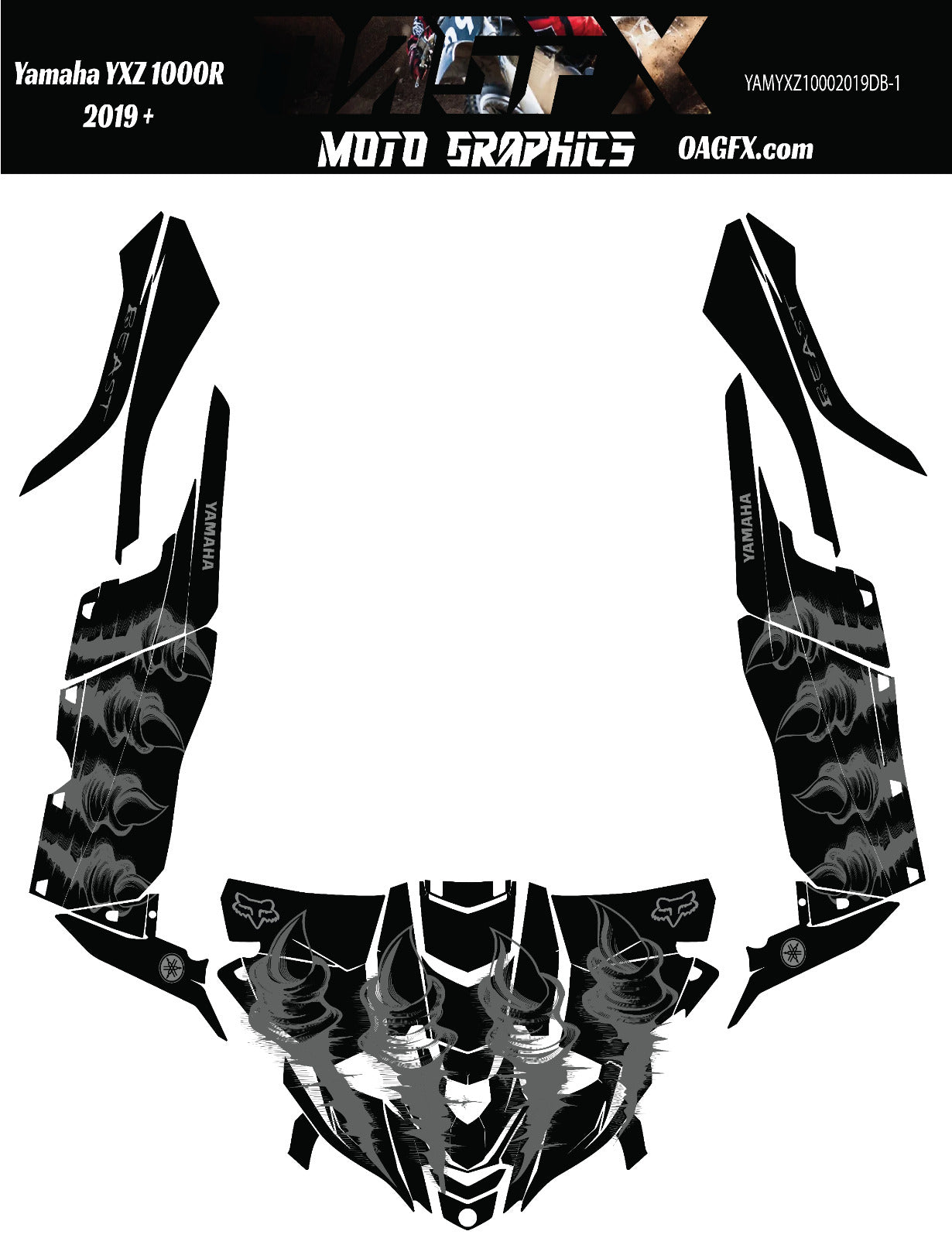 2019 + OAGFX Yamaha YXZ 1000 Graphics Kit DB-1 Beast