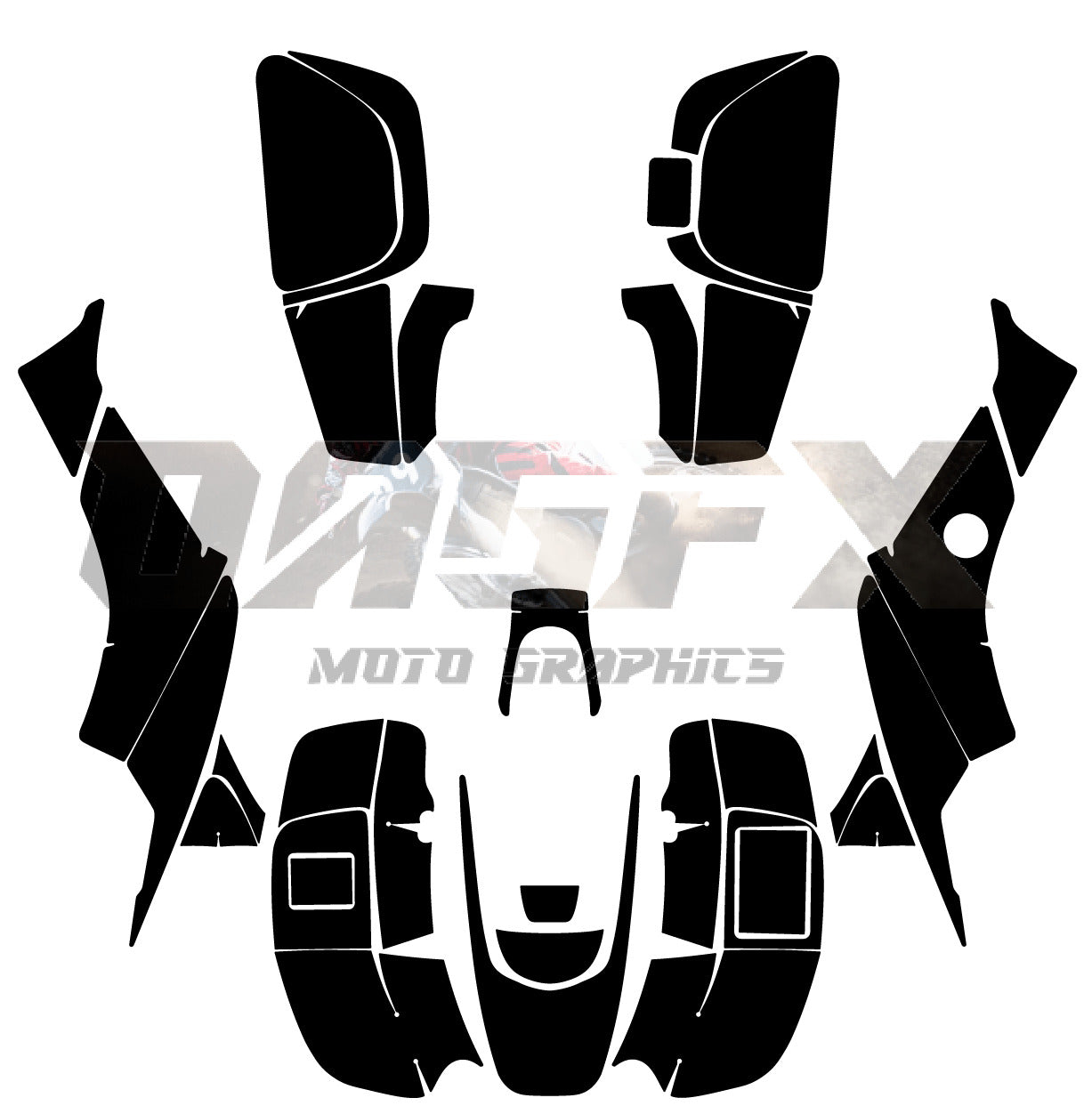 1999-2004 Honda TRX 400 EX Vector  Design Template With Pre-made design