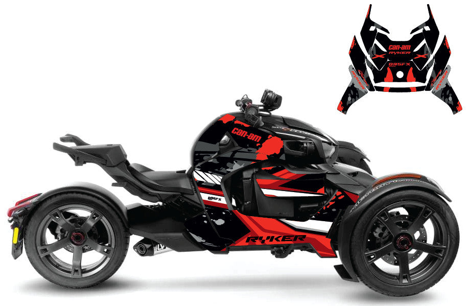2019 - 2025 Can Am Ryker Graphics Kit  Pro Edition D77-1 OAGFX Racing