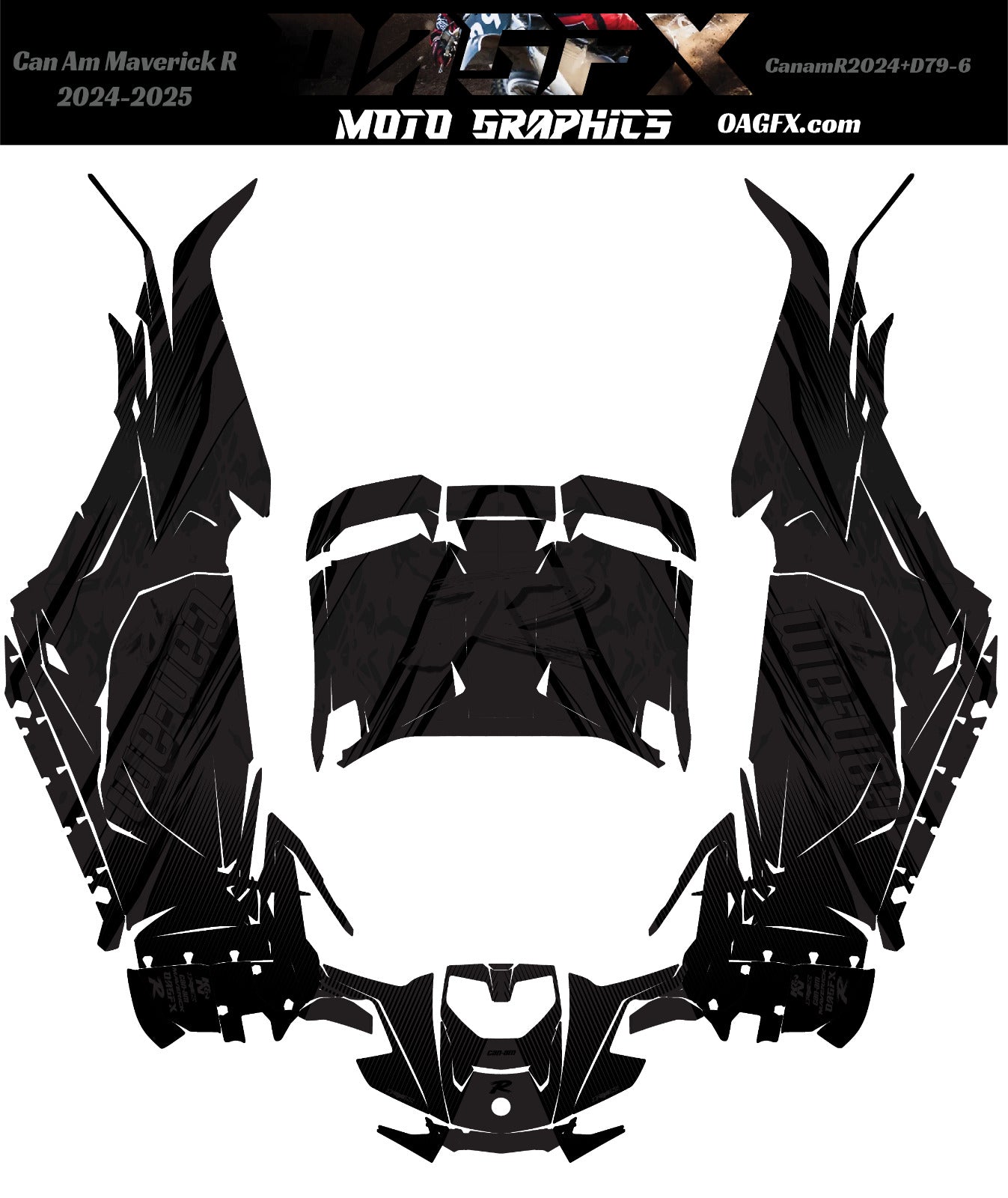 2024-2025 Can Am Maverick R RS Graphics Kit  Pro Edition D79-6 Stealth