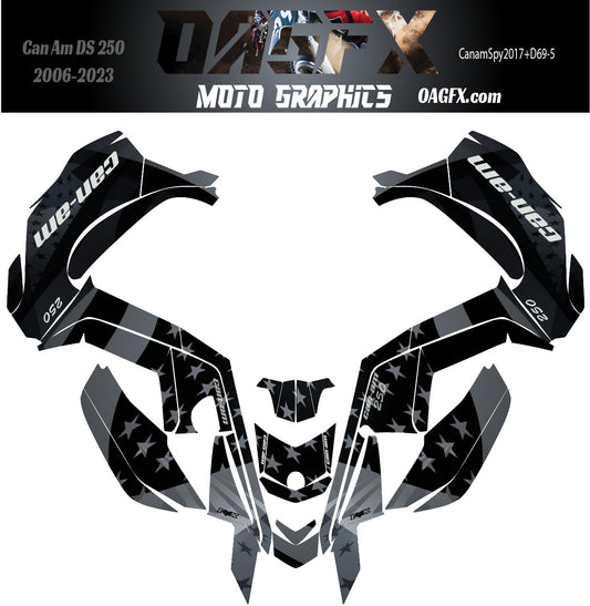 Can Am DS 250 2006-2023 AI Pre Made Customizable Design Vector D69-5