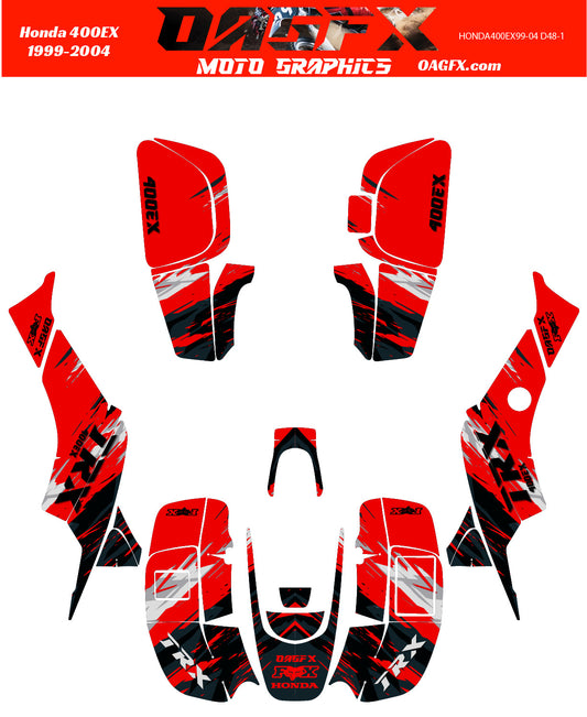 1999-2004 Honda TRX 400EX AI Pre Made Customizable Design Vector D48-1