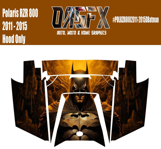 2011 - 2015 Polaris RZR 800 UTV Hood Graphic Decal Batman