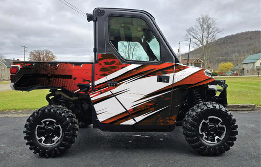 2018 - 2024 Polaris Ranger 1000 Graphics Kit D35-2 Red