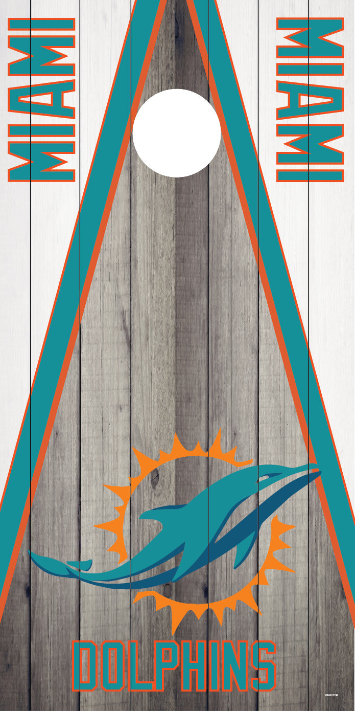 Corn Hole Board Wrap Skin - Miami Dolphins Cornhole