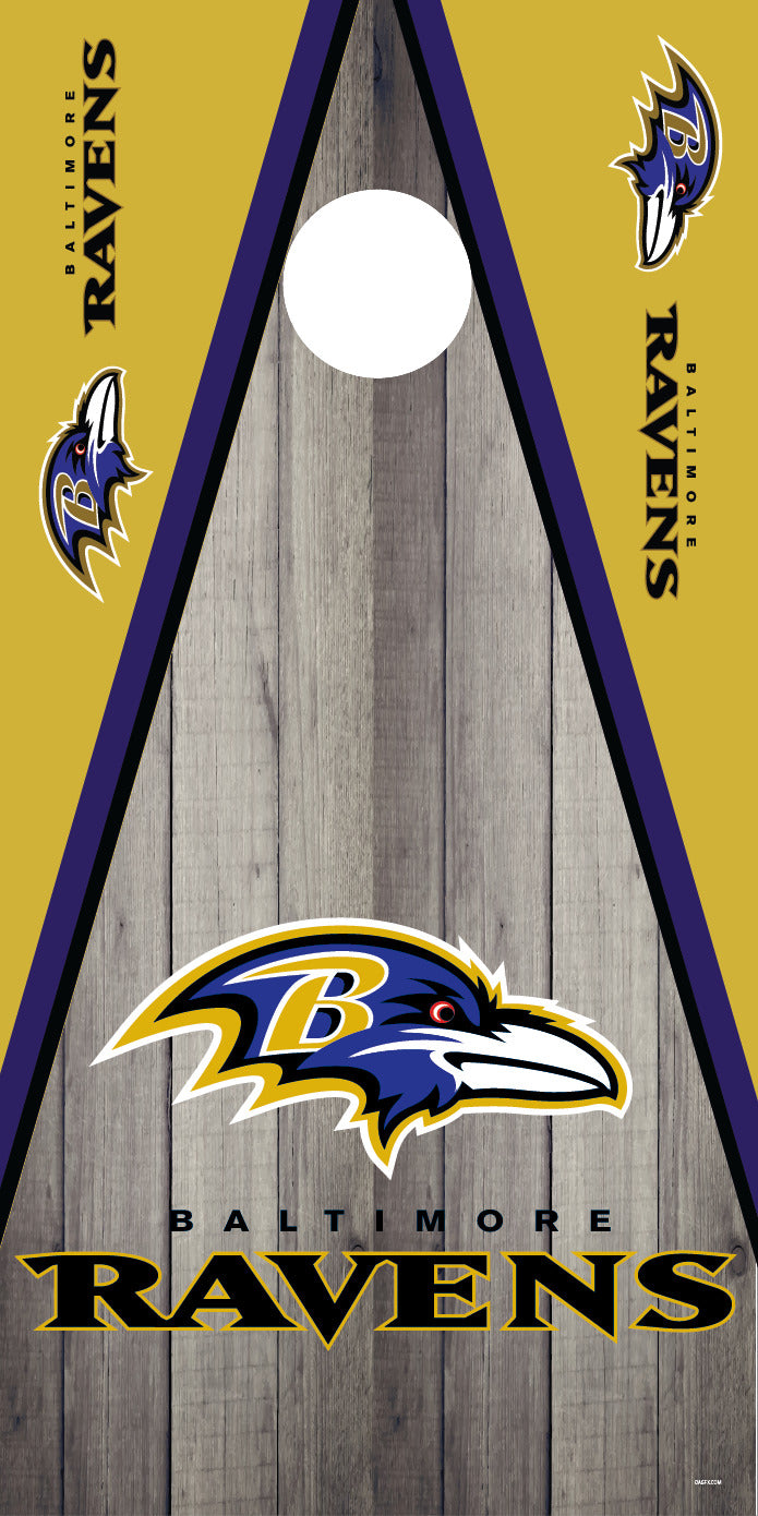 Corn Hole Board Wrap - Baltimore Ravens D2 Set Cornhole