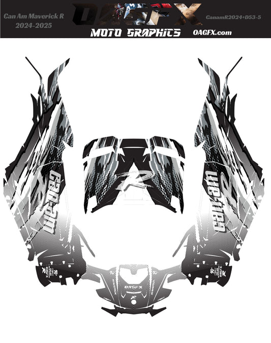2024-2025 Can Am Maverick R RS Graphics Kit  Pro Edition D53-5 Wild OAGFX Racing