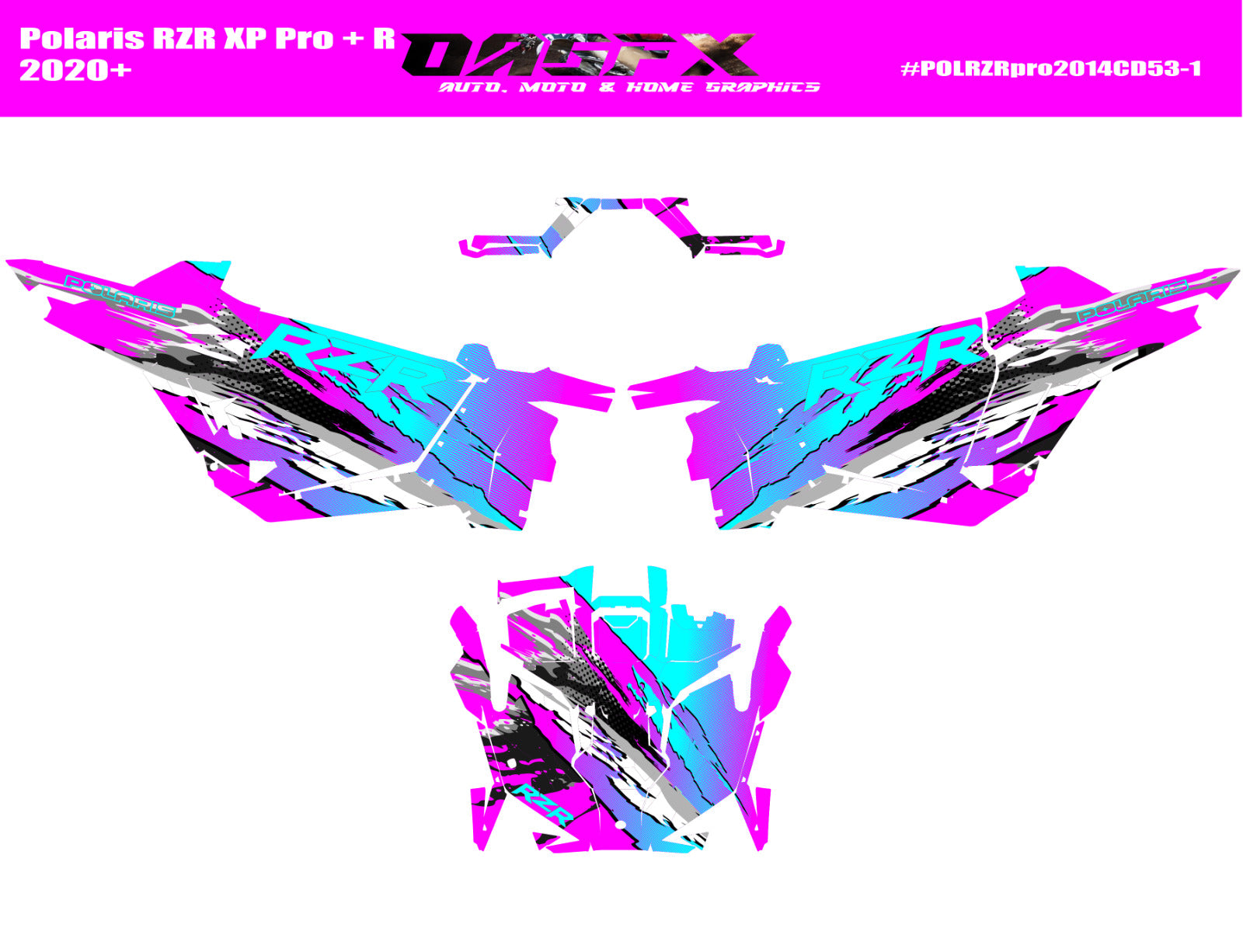 2022-2024 Polaris RZR XP Pro XP Pro R OAGFX Graphics Kit D53-1 Wild