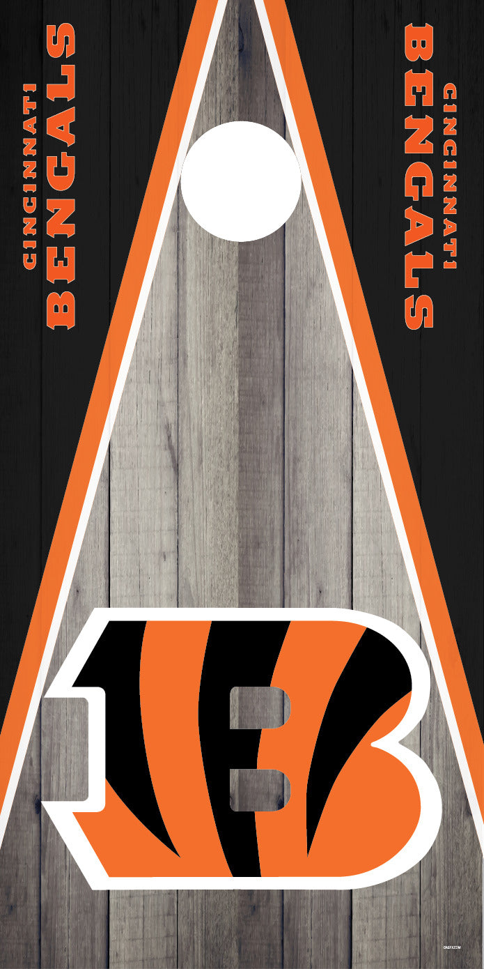 Corn Hole Board Wrap - Cincinnati Bengals D3 Set Cornhole