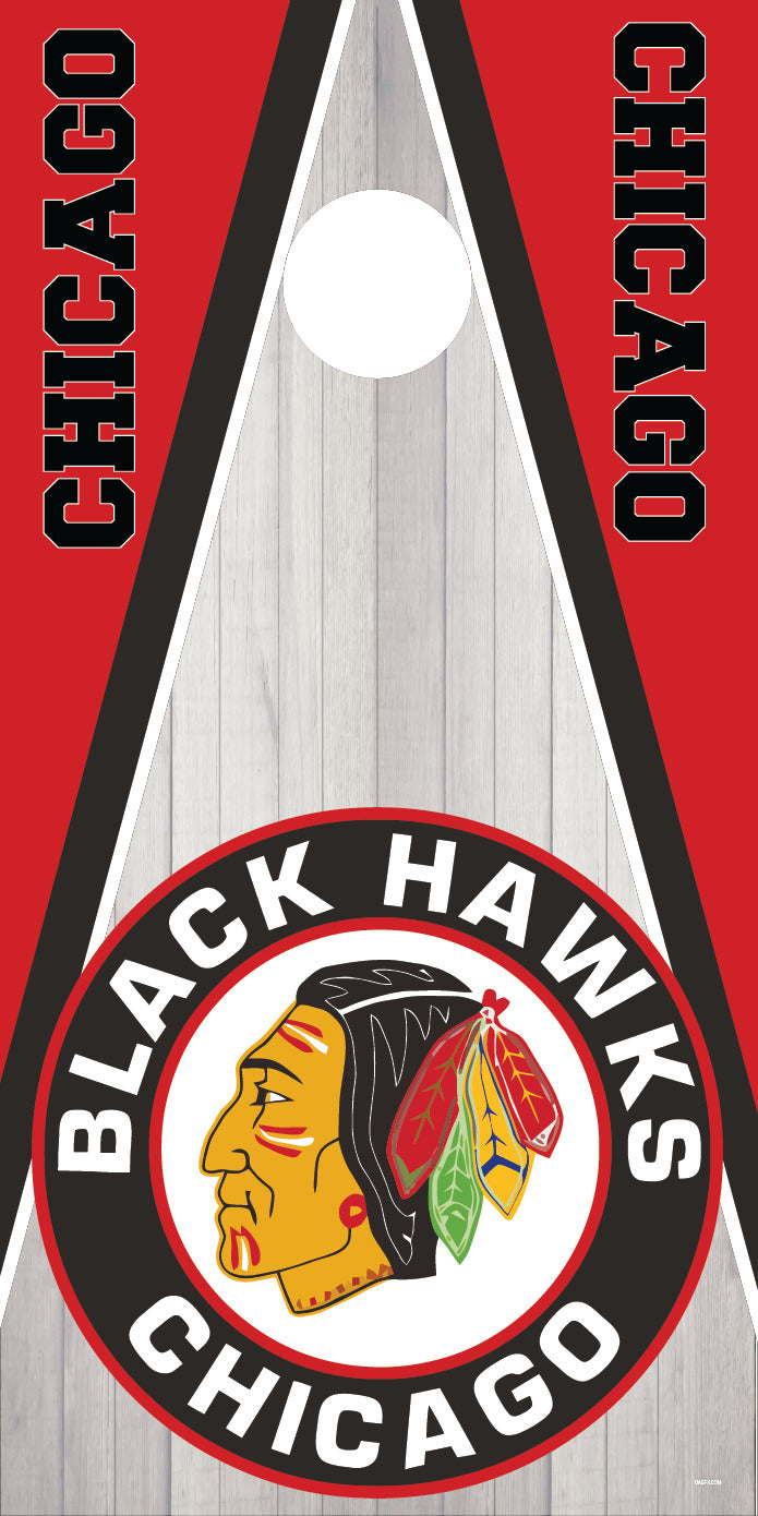 Corn Hole Board Wrap - Chicago Blackhawks Cornhole