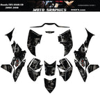 2004 - 2018 Honda TRX 450R ER Graphics Kit - Pro Ed DSK-1 Skulls