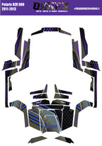 2011 - 2013 Polaris RZR 900 Graphics Kit D46-2 Purple