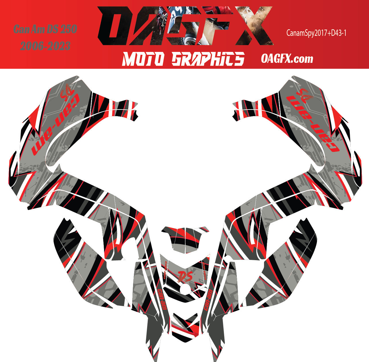 Can Am DS 250 2006-2023 Graphics Kit  Pro Edition D43-1