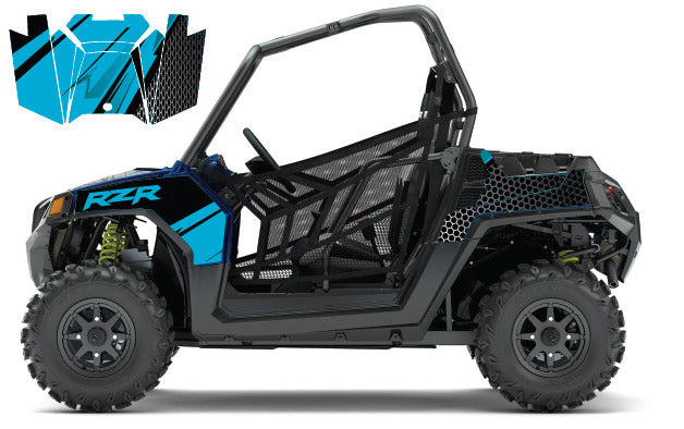 2008 - 2018 Polaris RZR 570 UTV Graphics Kit D33-5 Cool Blue