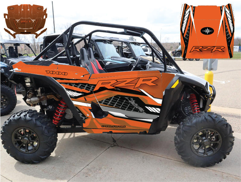 2024-2025 Polaris RZR XP 1000 Graphics Kit D52-2 Orange OAGFX