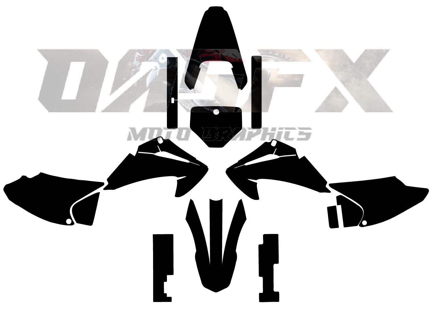 2003-2007 Honda CRF 150F 230F Vector  Design Template With Pre-made design