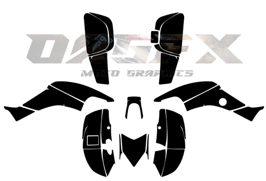 2005-2007 Honda TRX 400 EX Vector  Design Template With Pre-made design