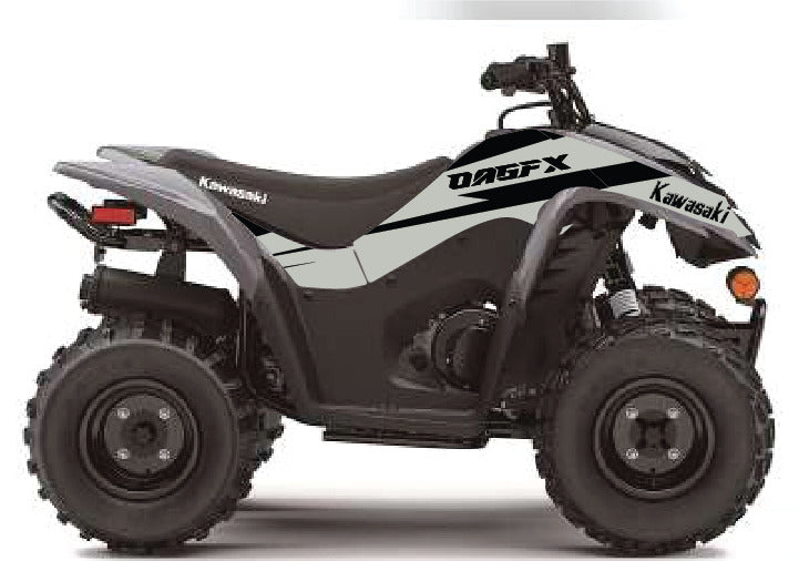 2007 - 2022 Kawasaki KFX 50 90 Graphic Kit -  D33-7 Grey