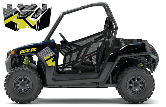 2008 - 2018 Polaris RZR 570 UTV Graphics Kit D36-4 Yellow