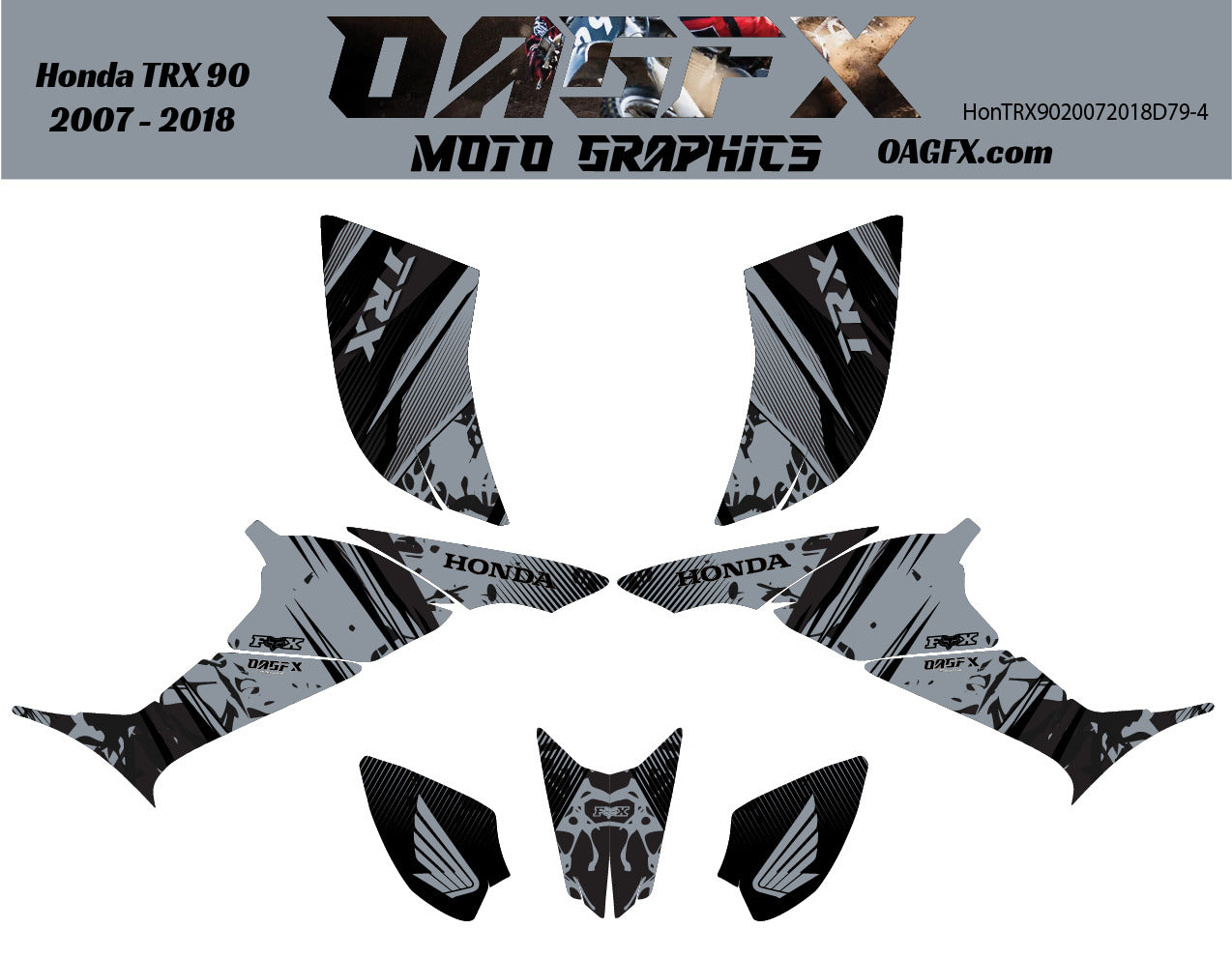 2007-2018 Honda TRX 90 Graphics Kit - Pro Ed D79-4