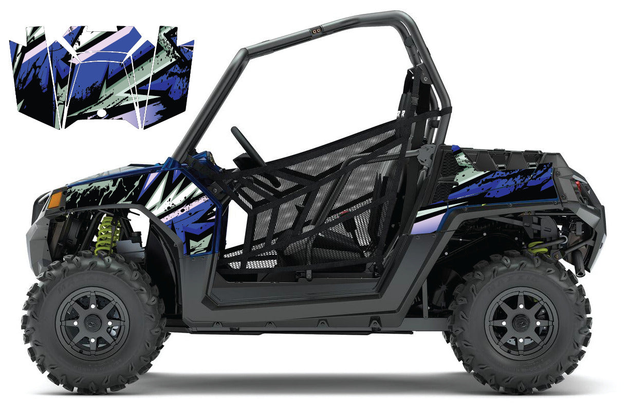 2008 - 2018 Polaris RZR 570 UTV Graphics Kit D37-3 Blue