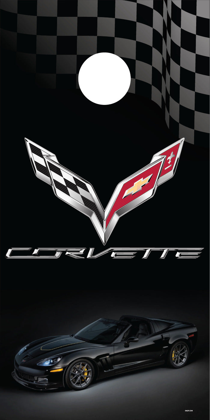 Corn Hole Board Wrap - Corvette Cornhole Skin D3