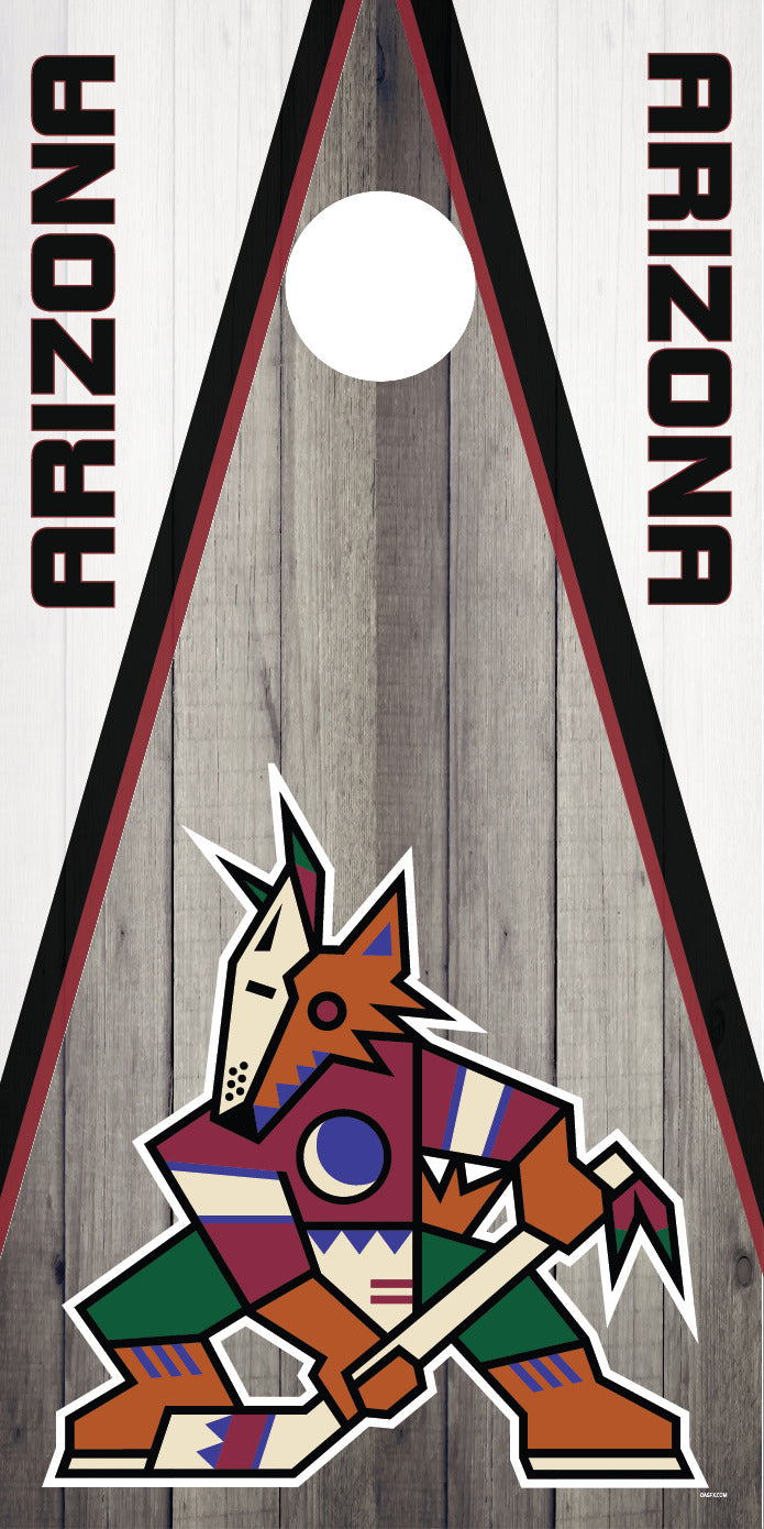 Corn Hole Board Wrap - Arizona Coyotes Set Cornhole D3