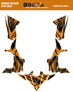 2014 - 2023 OAGFX Yamaha YFZ 450 Graphics Kit D78-3 Orange