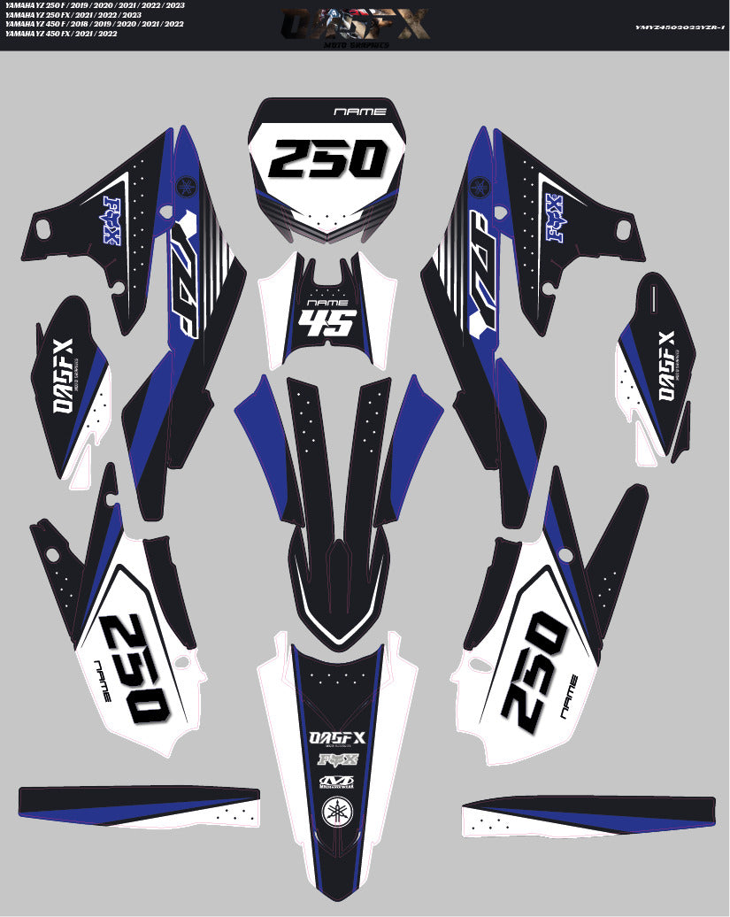 2018-2023 Yamaha YZF 250 2019-2022 YZF 450 OAGFX  Graphic Kit - Pro Ed R-1