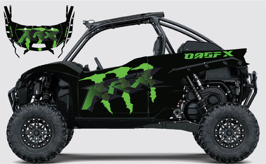 2019 - 2023 Kawasaki Teryx KRX 1000 Graphic Kit - Pro Edition DMon-2 Monster