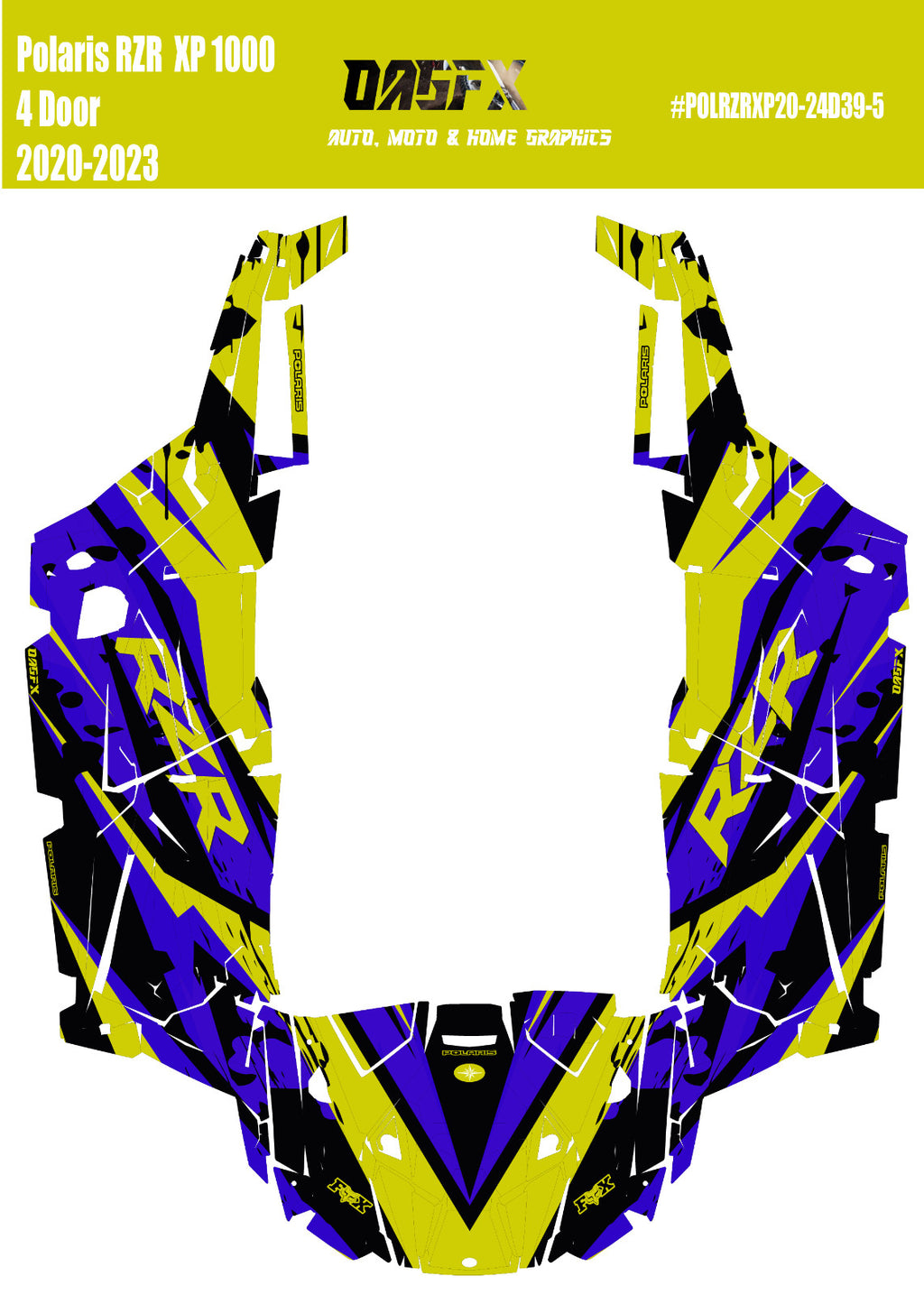 2020 - 2023 Polaris RZR  XP 1000 4 Door  Graphics Kit D39-5 Wild