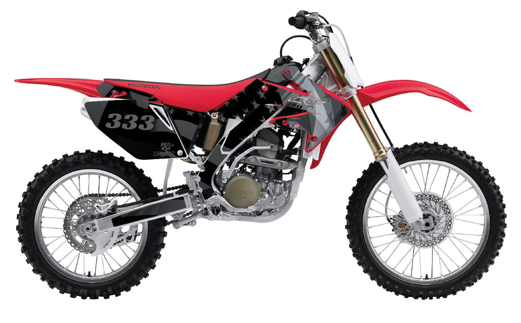 2004-2009 Honda CRF250R Graphics Kit - Pro Ed D69-4 USA Flag CRF 250 Stealth
