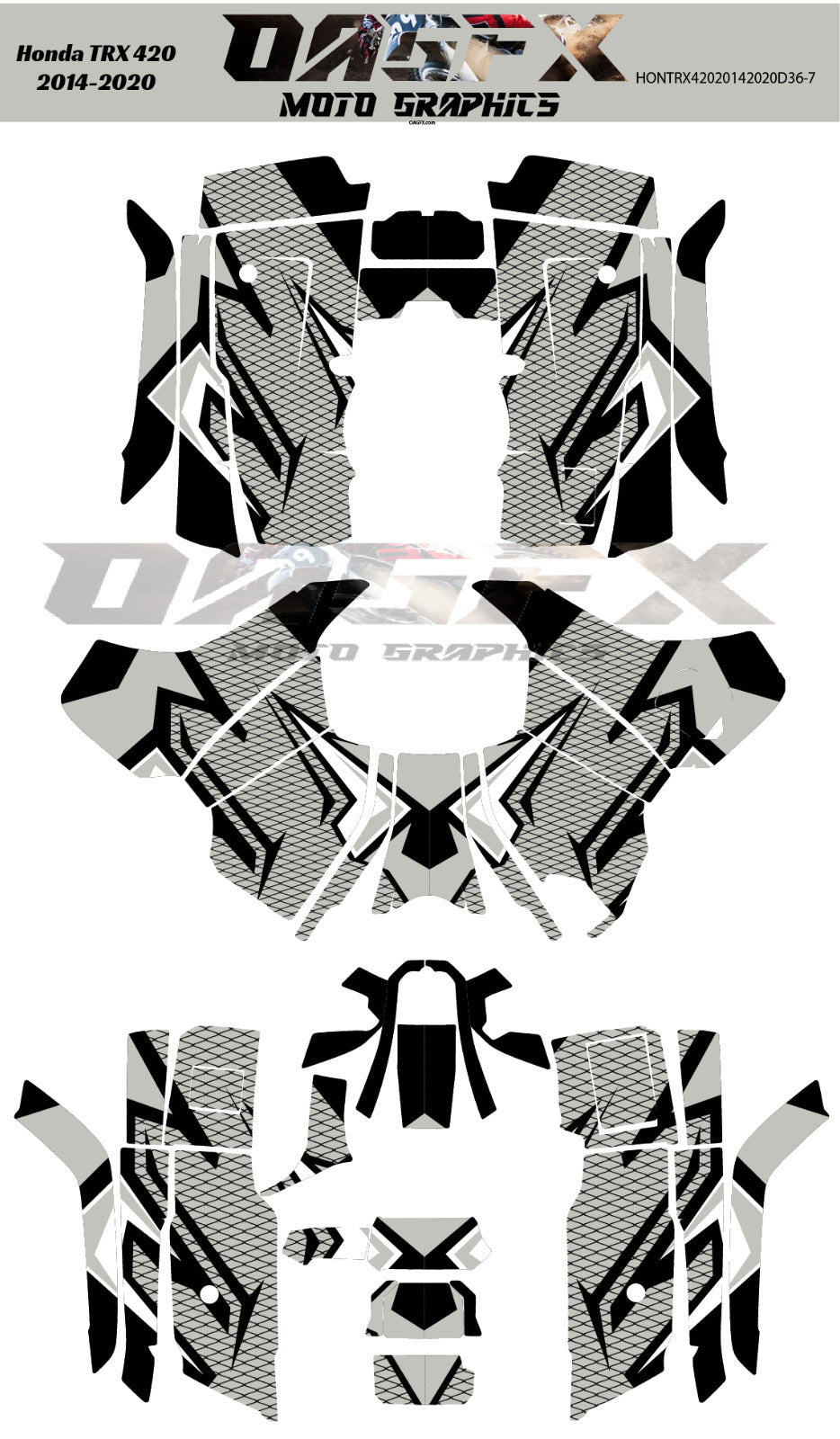 2014-2020 Honda TRX 420 Vector  Design Template With Pre-made design