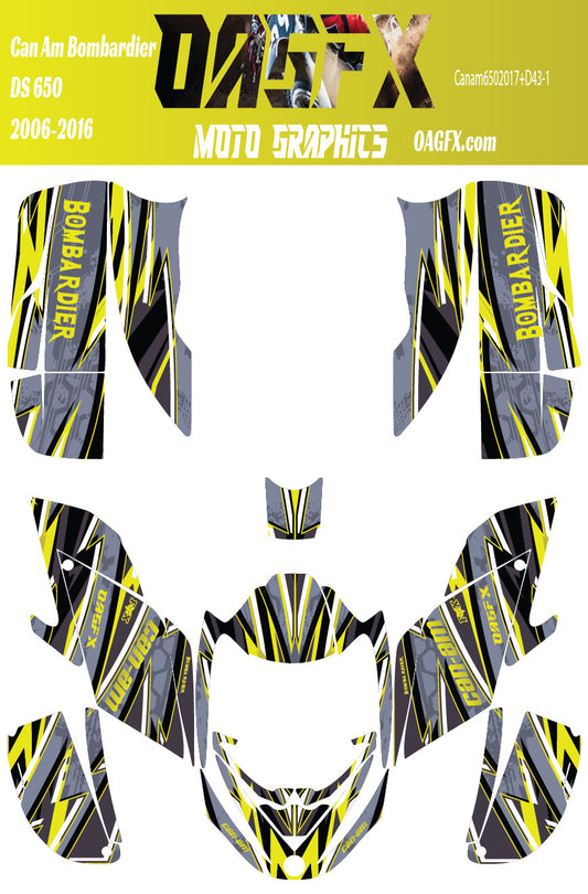 Can Am DS650 Bombardier 2006-2016 AI Pre Made Customizable Design Vector D43-3