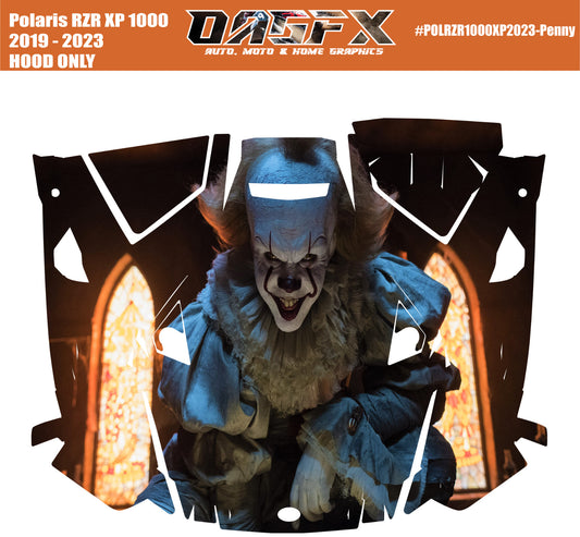 2019 - 2023 Polaris RZR XP 1000 HOOD Graphic Pennywise IT OAGFX