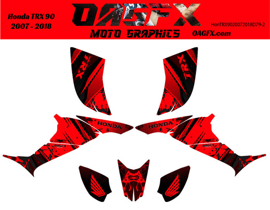 2007-2018 Honda TRX 90 Graphics Kit - Pro Ed D79-2