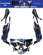 2019 + OAGFX Yamaha YXZ 1000 Graphics Kit D36-1 Blue