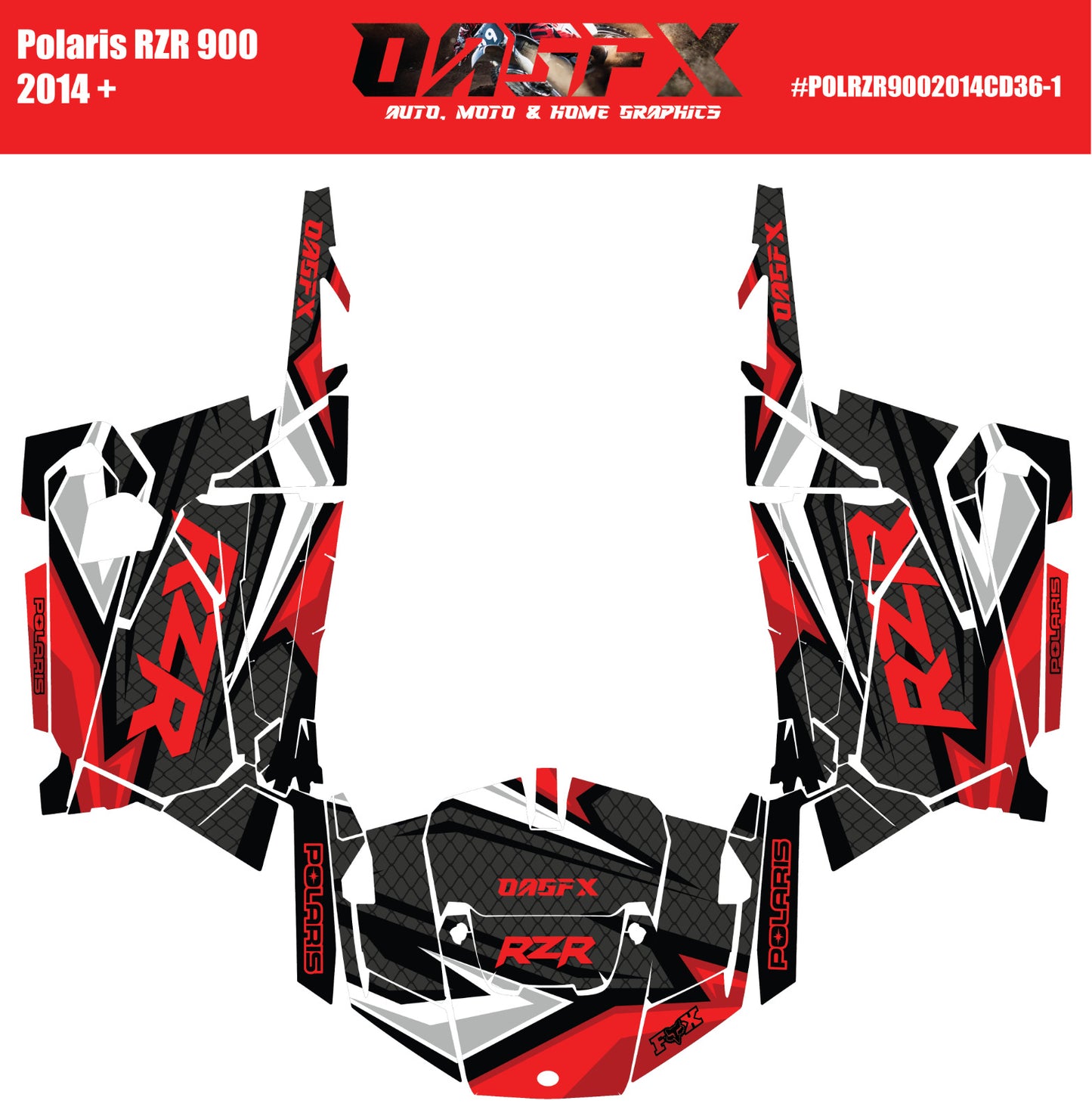 2014 + Polaris RZR 900  Graphics Kit DJK-1 Joker Limited Time Only