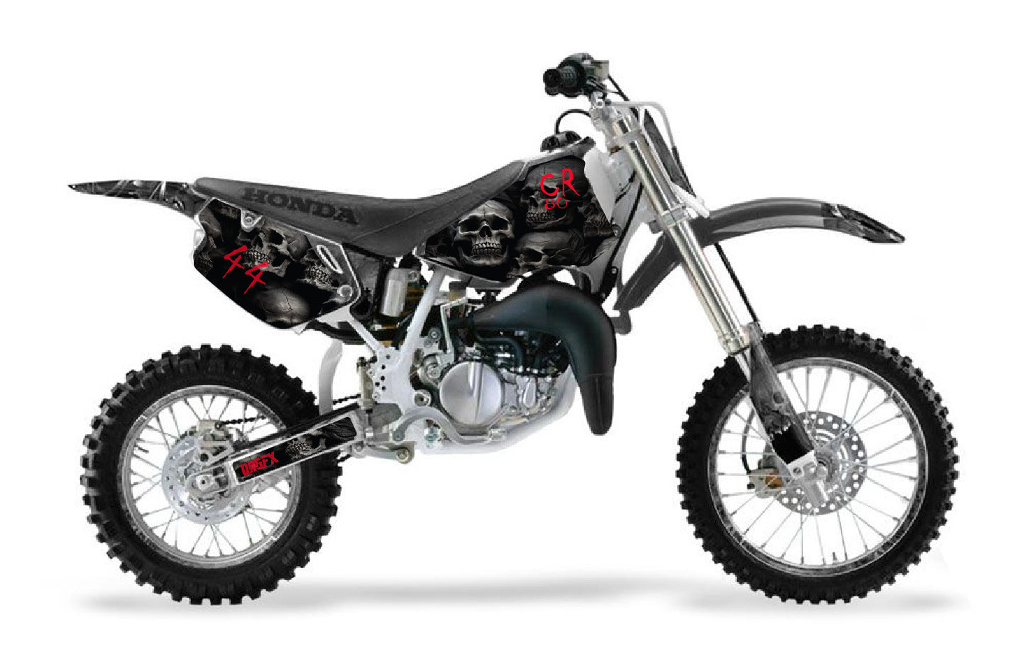 1996 - 2002 Honda CR 80  OAGFX Graphics Kit - DSK-1 Skulls