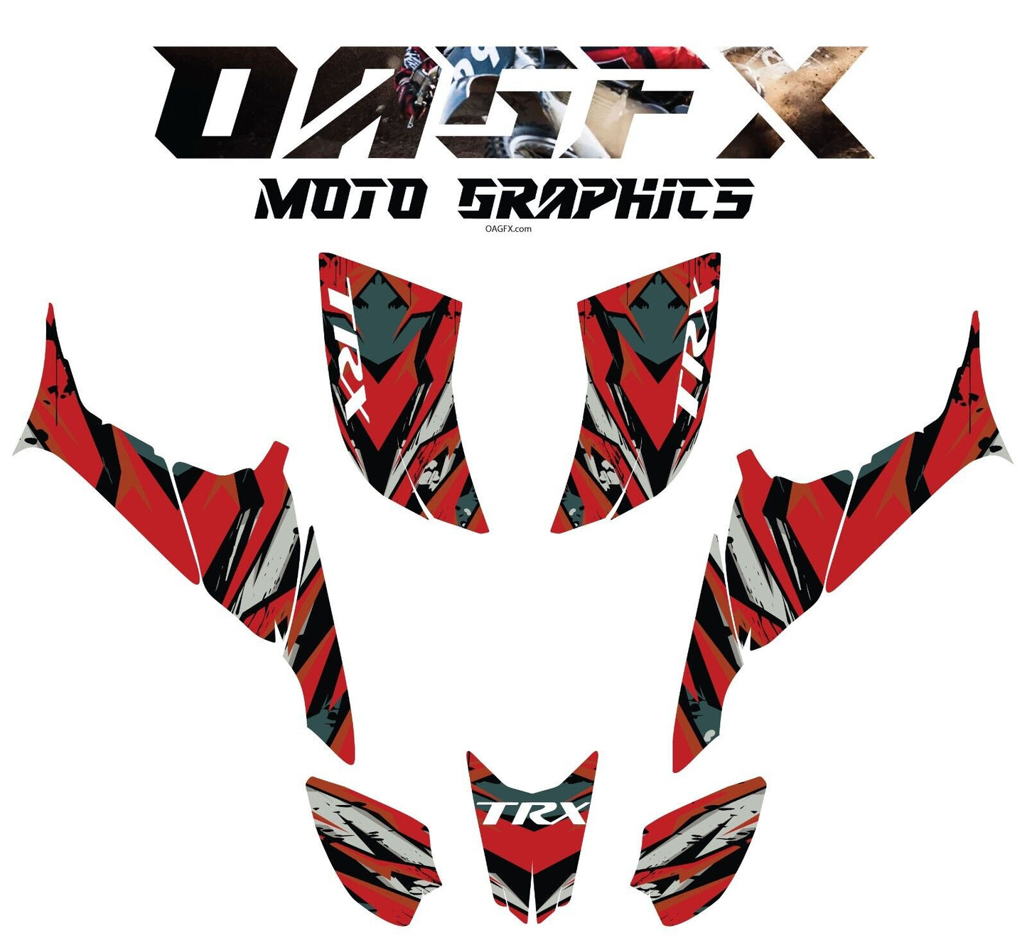 2007-2018 Honda TRX 90 Graphics Kit - Pro Ed D39-2 Red