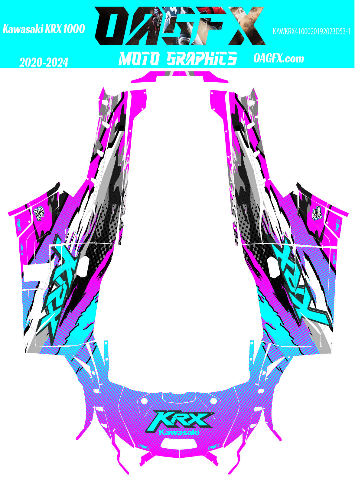 2019 - 2023 Kawasaki Teryx KRX 1000 Graphic Kit -Pro Edition D53-1 Wild