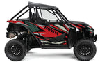 2019-2022 Honda Talon 1000R 1000X 2 Door Graphics Kit - Pro Ed D39-2 Red
