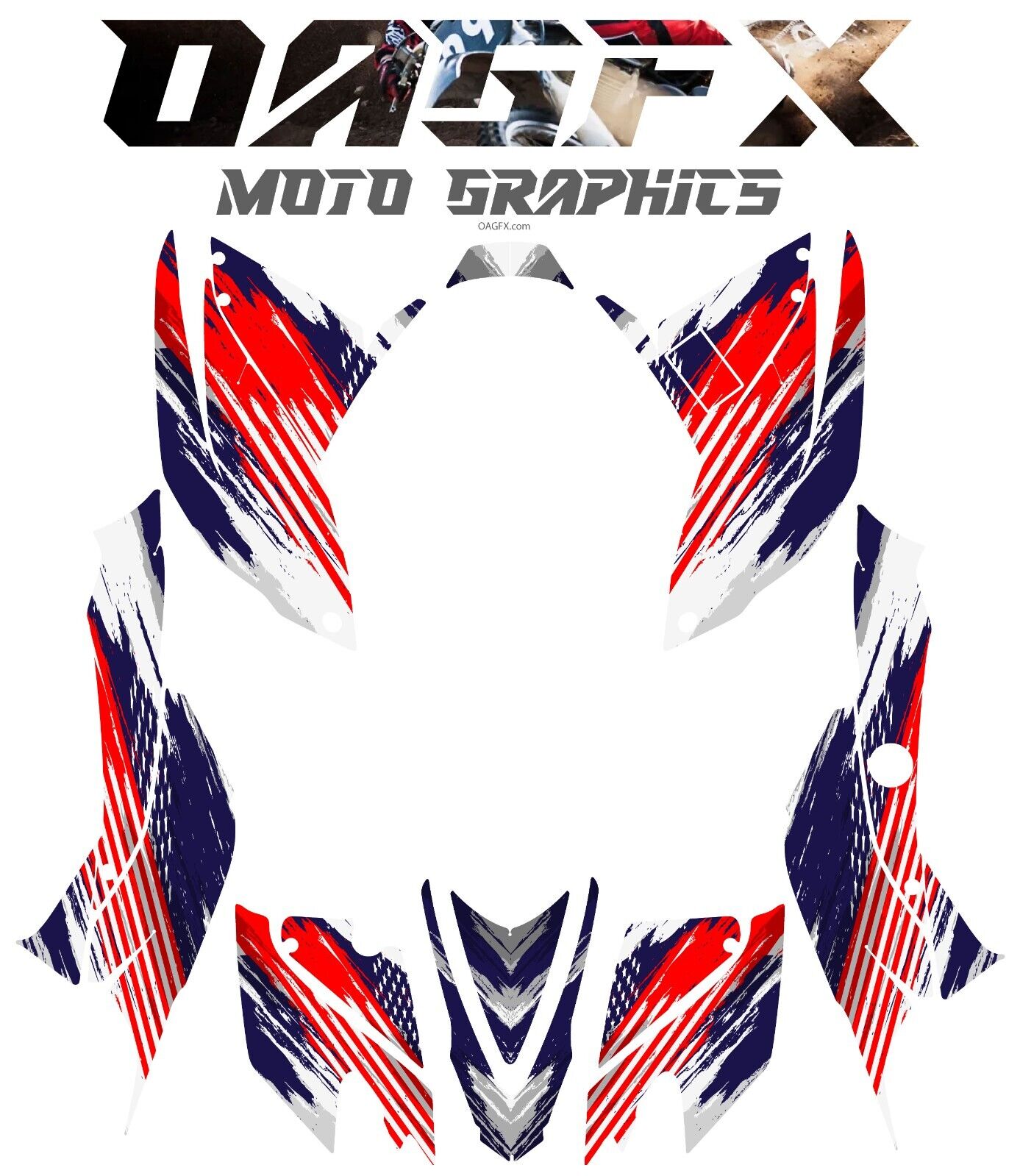 2008-2018 Honda TRX 400 EX Graphics Kit - Pro Ed D38-1 American Flag