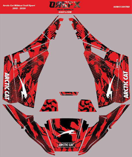 2015 - 2020 Arctic Cat Wildcat 700 Sport Graphic Kit D7