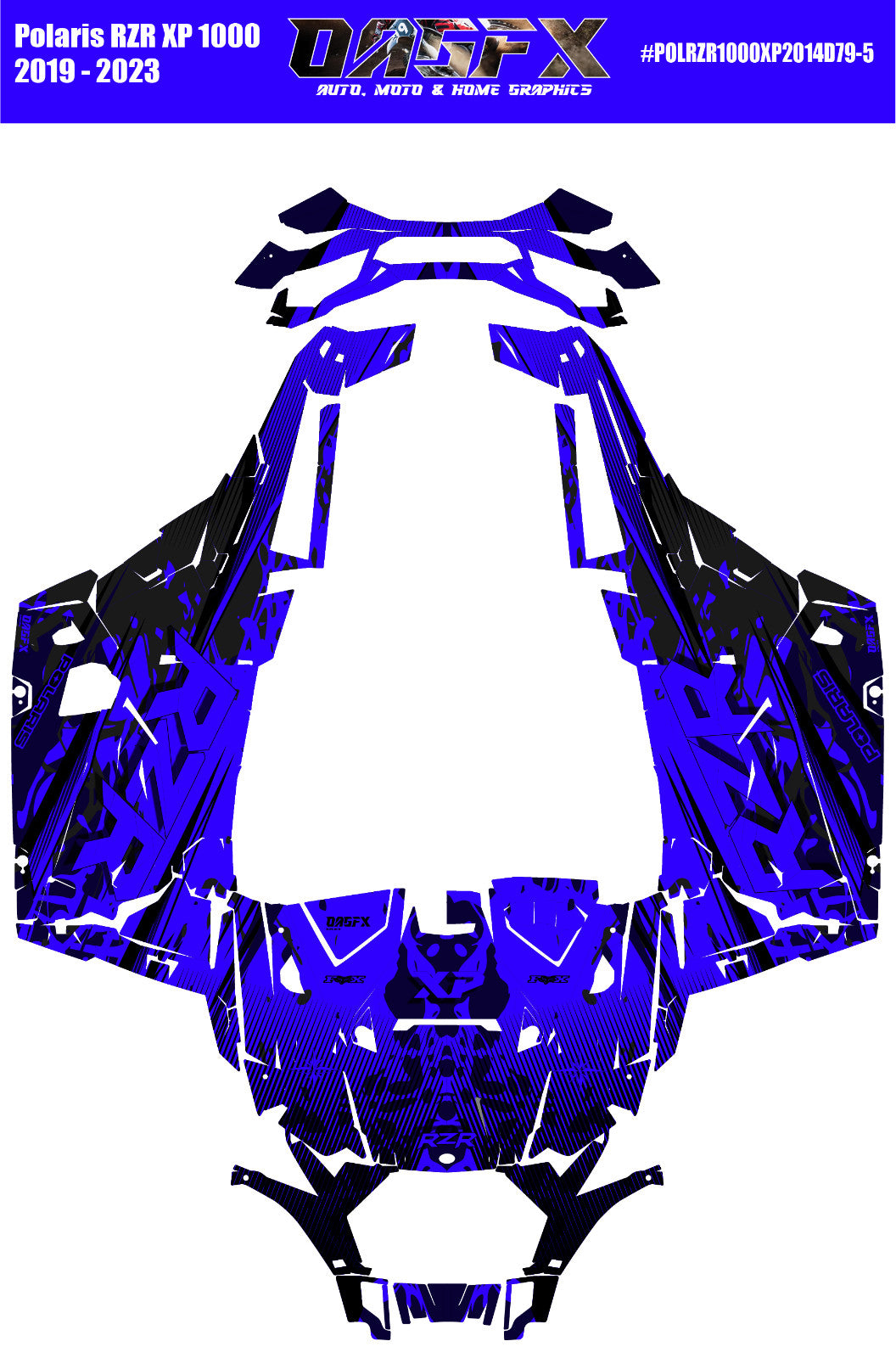 2019 - 2023 Polaris RZR XP 1000 Graphics Kit D79-5 OAGFX