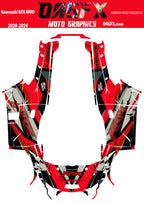 2019 - 2023 Kawasaki Teryx KRX 1000 Graphic Kit - Pro Edition D39-3 Red