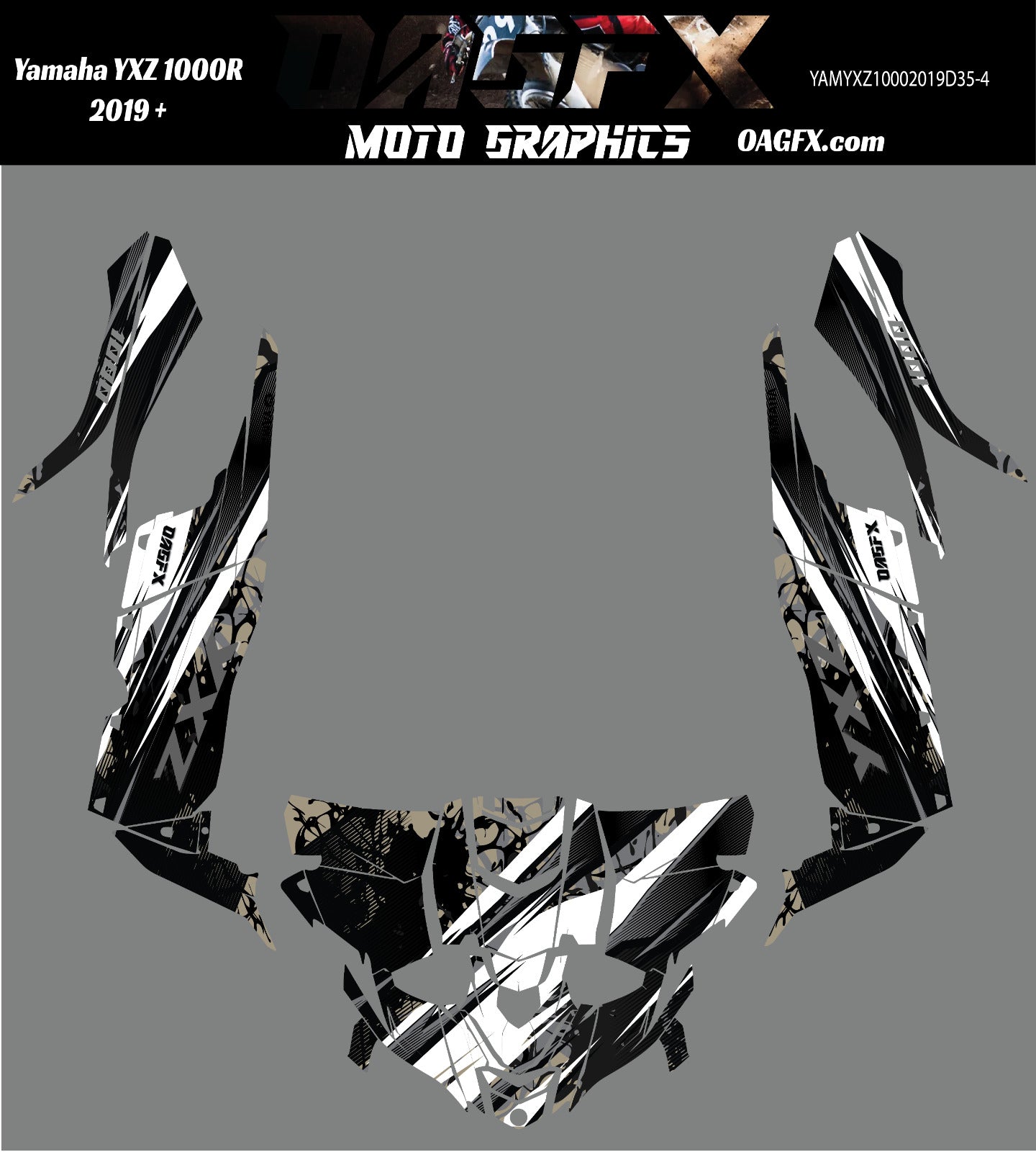 2019 + OAGFX Yamaha YXZ 1000 Graphics Kit D35-4 Black