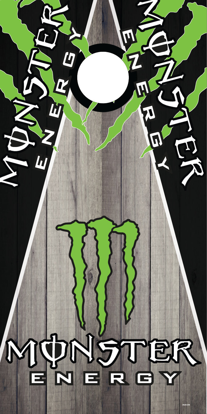 Corn Hole Board Wrap - Monster Energy Set Cornhole