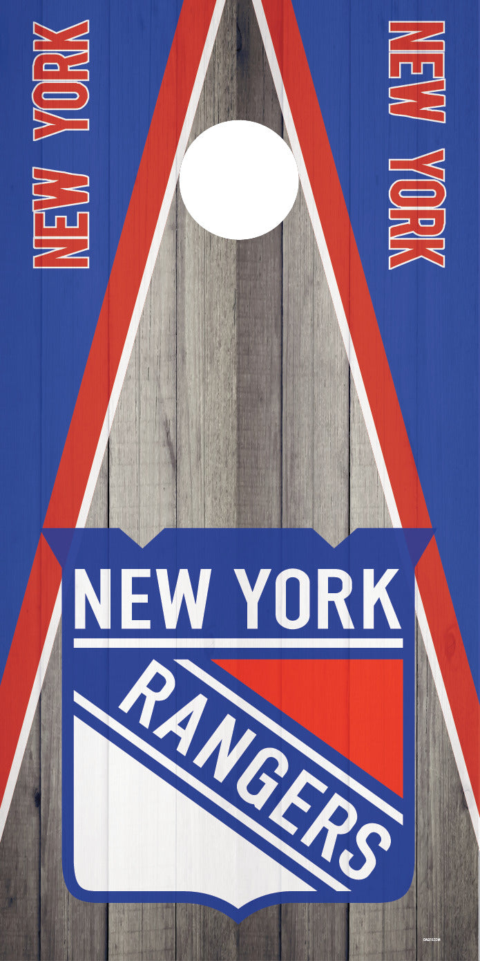 Corn Hole Board Wrap - New York Rangers Cornhole Skin